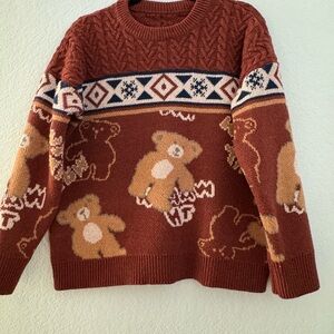 Cozy Bear Pattern Sweater